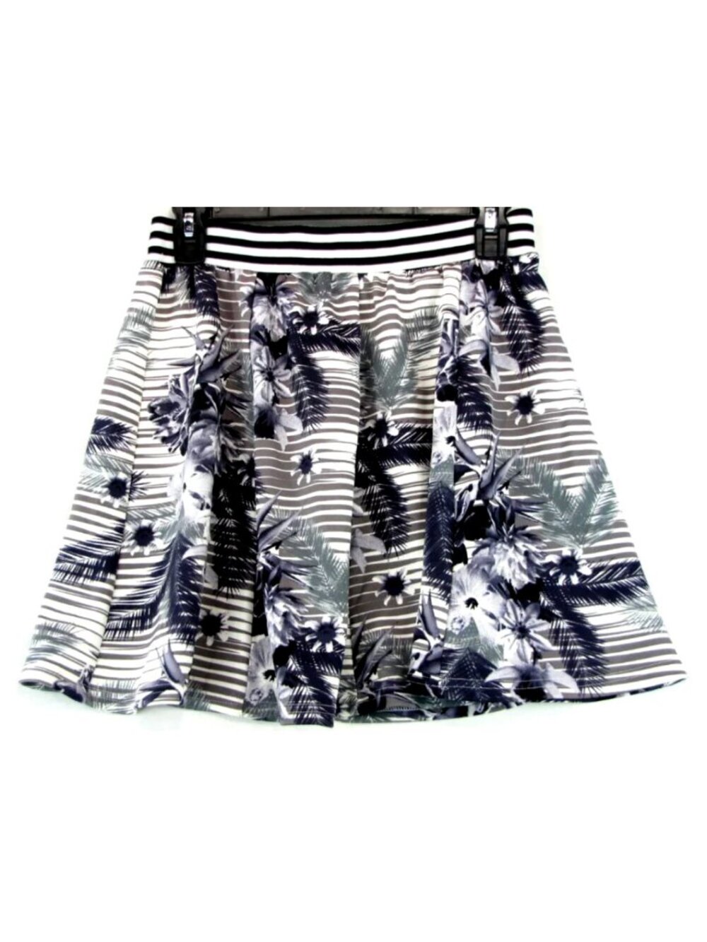 SALE! Floral Black White Short Mini Skirt